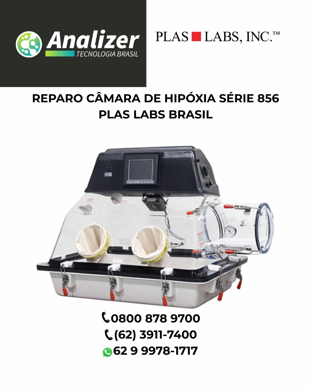 REPARO CÂMARA DE HIPÓXIA SÉRIE 856 PLAS LABS BRASIL